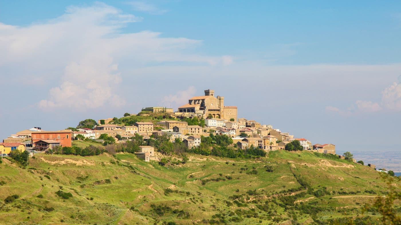 Panorama on Ujue, Navarre, Northern Spain