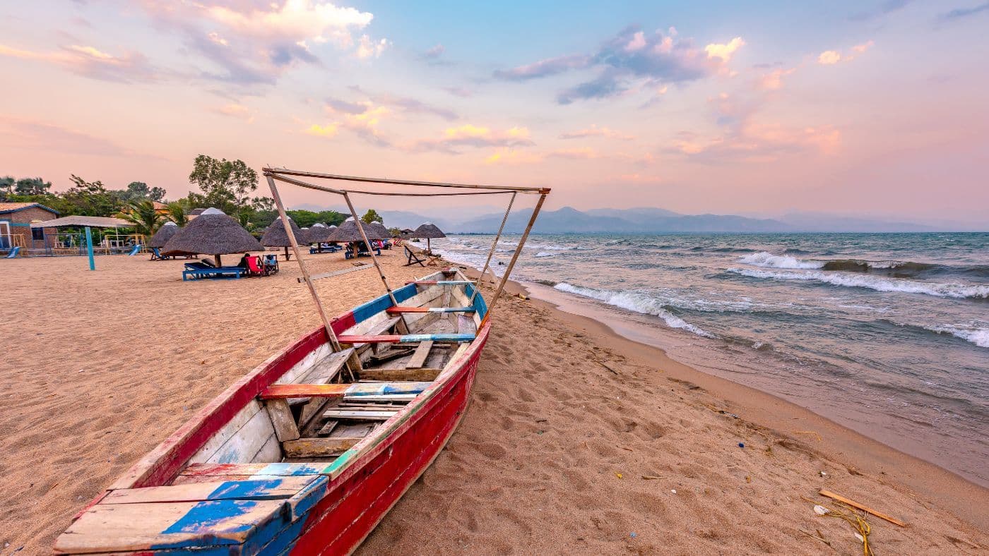 Boats on lake Tanganyika, Burundi