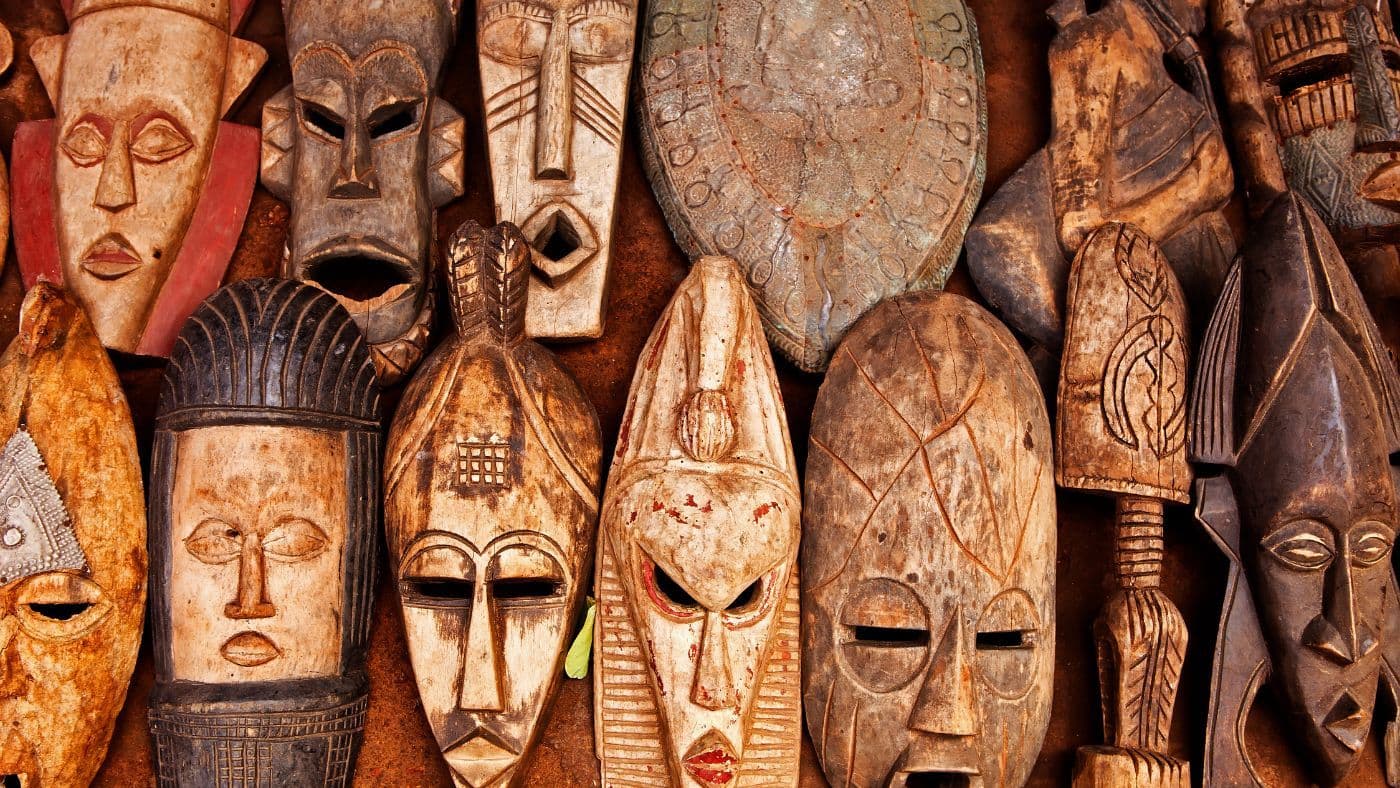 West African Art Display in Accra, Ghana