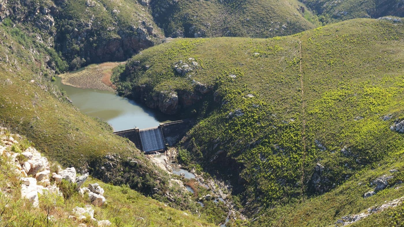 Van Stadens river gorge dam near Gqeberha, South Africa