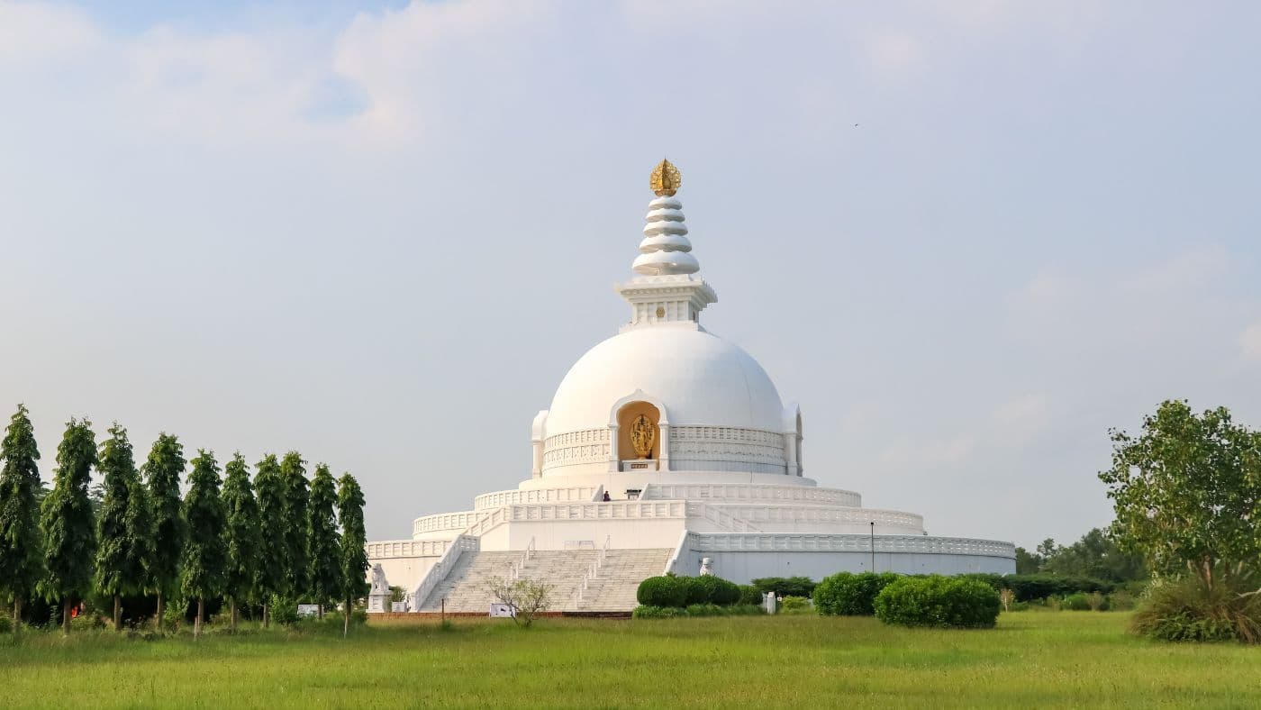 World Peace Pagoda in Lumbini, Nepal