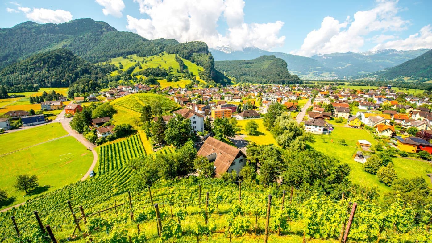 Balzers village in Liechtenstein