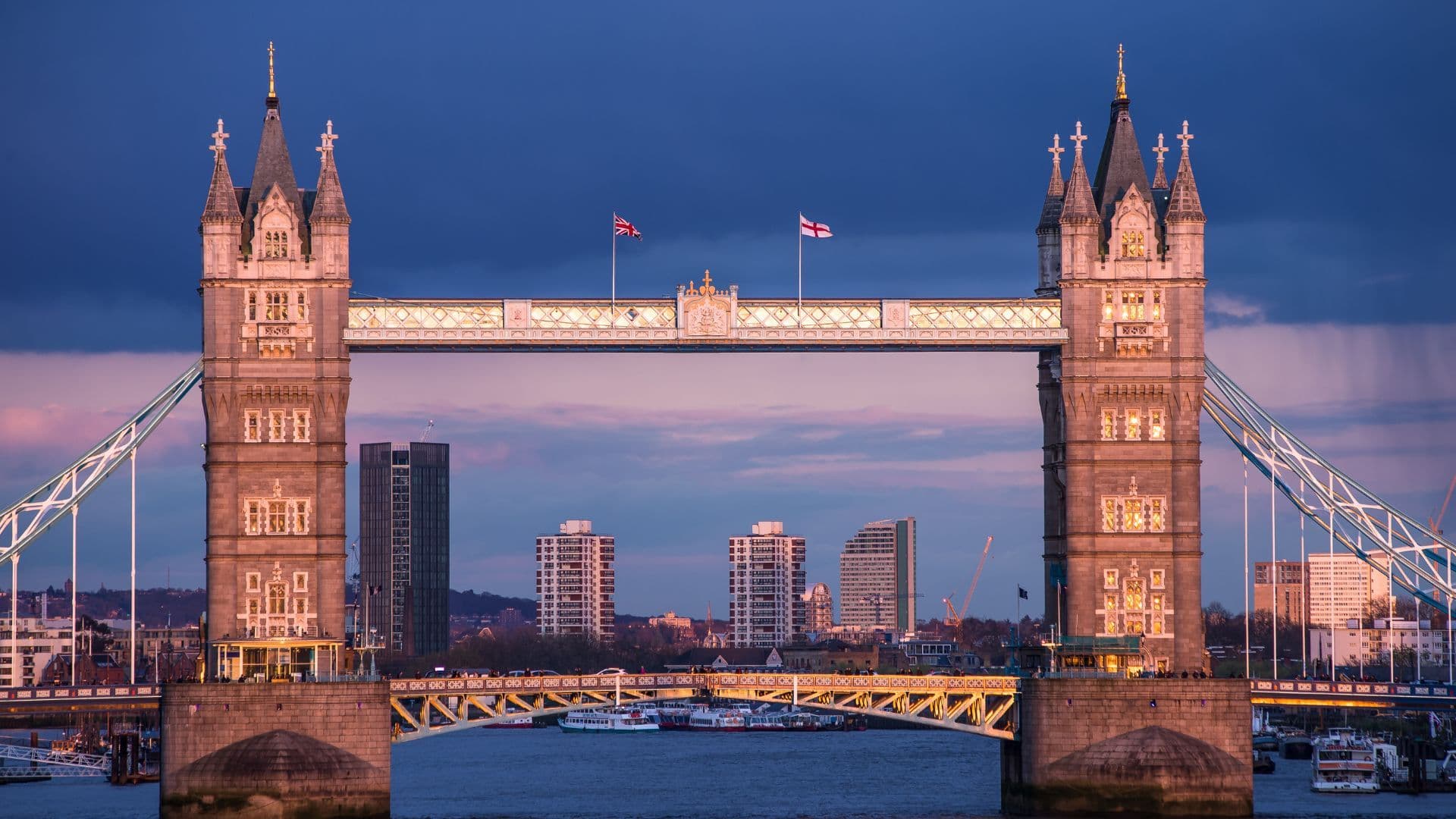 Tower Bridge in London, England
