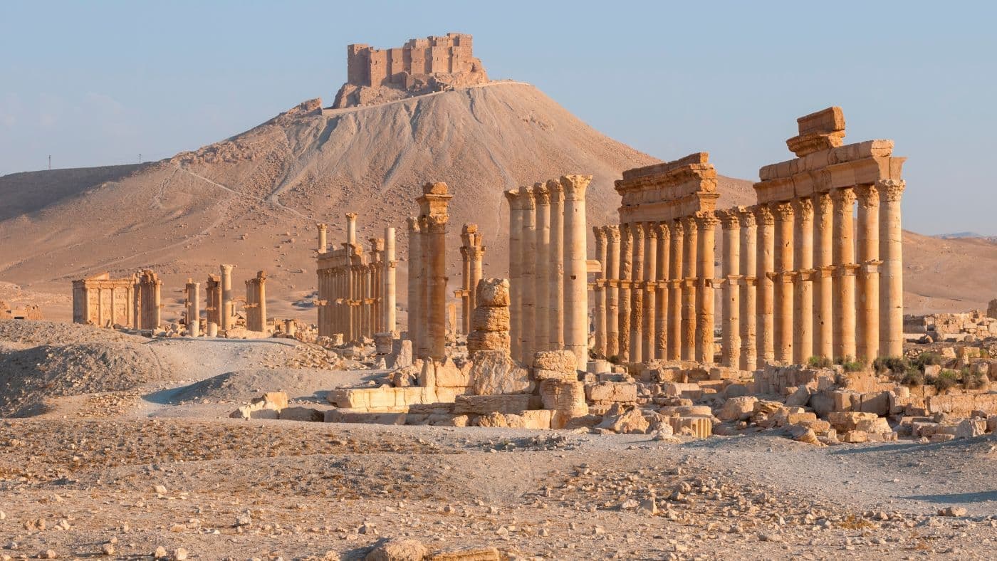 Palmyra ruins in Palmyra, Syria